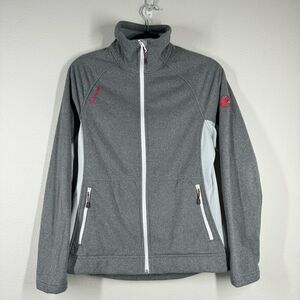 Mammut Three Sisters Fleece Lined Soft Shell Zip Up Jacket Gray Medium